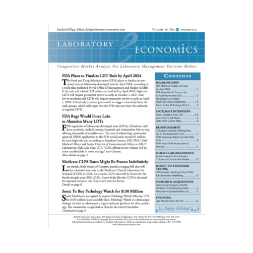 Laboratory Economics 6-month Trial Subscription